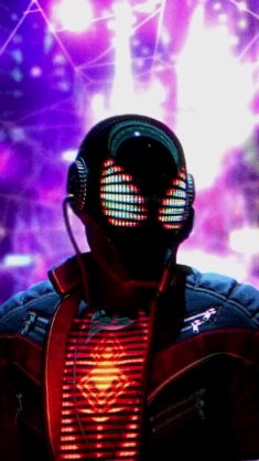 neon-infused miles morales live wallpaper