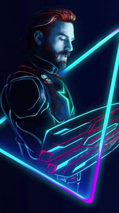 captain america: neon defender live wallpaper