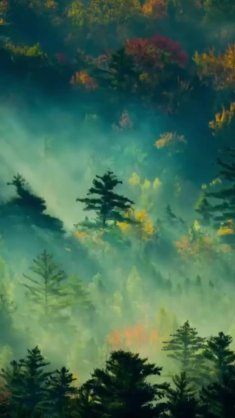 first fall day in forest live wallpaper