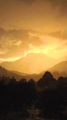 dying light over mountains live wallpaper