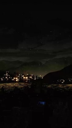 night city at the mountain's foot live wallpaper