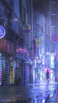dark alley of night city live wallpaper
