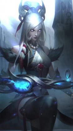 snow moon caitlyn from lol live wallpaper