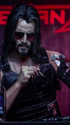 keanu reeves in cyberpunk 2077 live wallpaper