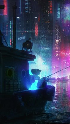 night harbor (cyberpunk 2077) live wallpaper