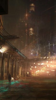 shadow rain city (cyberpunk 2077) live wallpaper