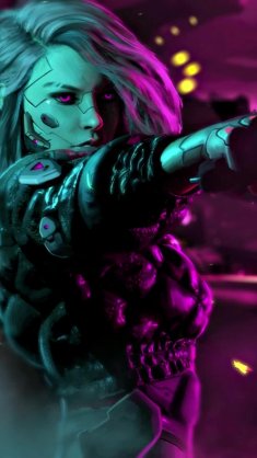 cyborg girl (cyberpunk 2077) live wallpaper