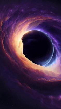 black hole in nebula live wallpaper