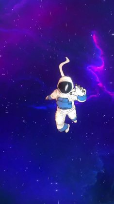 astronaut in blue space live wallpaper
