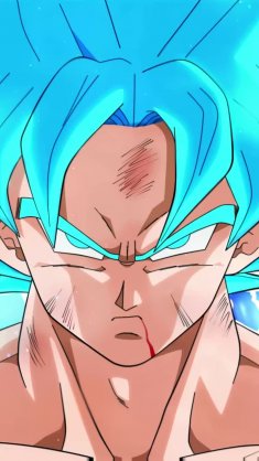 angry blue goku (dragon ball) live wallpaper