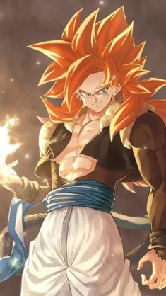 standing gogeta in front of a comet live wallpaper