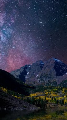 mountain and starry sky live wallpaper
