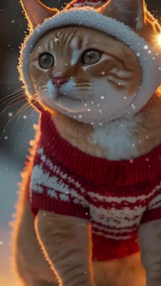 christmas cat live wallpaper