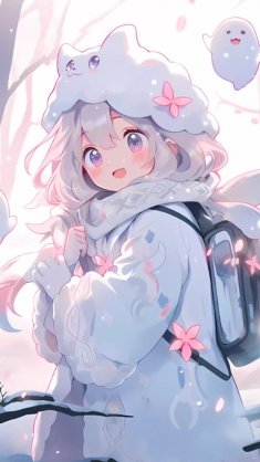 girl in winter live wallpaper