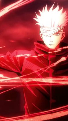 gojo satoru prowess on a red ball (jujutsu kaisen) live wallpaper