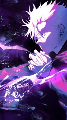 gojo satoru with purple lightning effects (jujutsu kaisen) live wallpaper