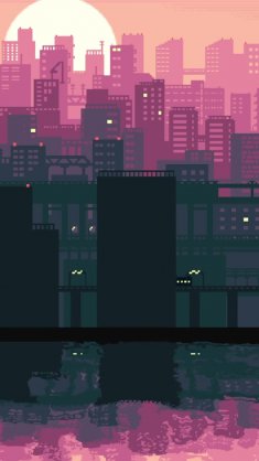 pixel cityscape live wallpaper