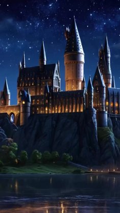 hogwarts in moonlight live wallpaper