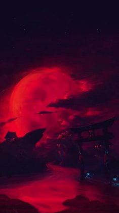 blood-red moon live wallpaper
