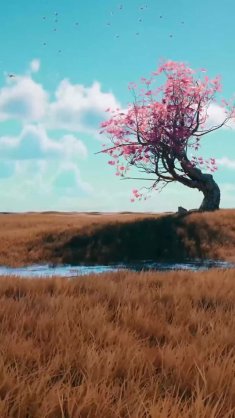 single blooming tree live wallpaper