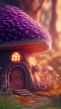 fairy mushroom house live wallpaper