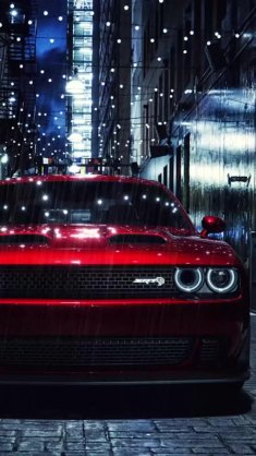 red dodge challenger hellcat live wallpaper