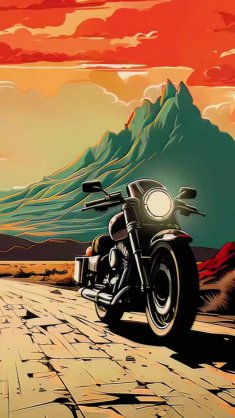 motorcycle parked live wallpaper