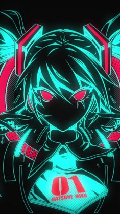 dark neon miku live wallpaper