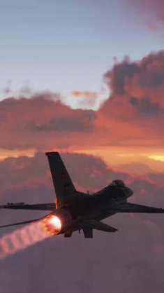 aircraft f16 in flight live wallpaper