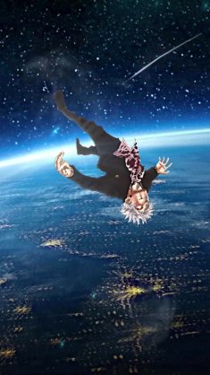 satoru gojo in space live wallpaper