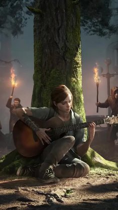ellie with guitar live wallpaper