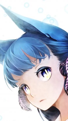 blue hair anime girl live wallpaper