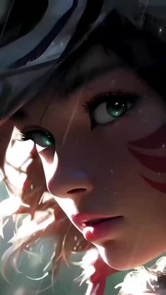 mononoke wolf's embrace live wallpaper