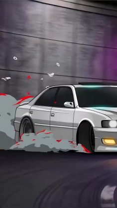 white toyota drifting live wallpaper