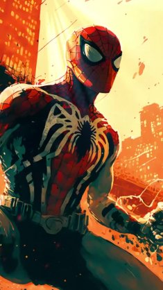 spider-man dynamic pose live wallpaper