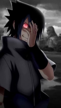 sasuke covering eye live wallpaper