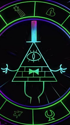bill cipher wheel (gravity falls) live wallpaper