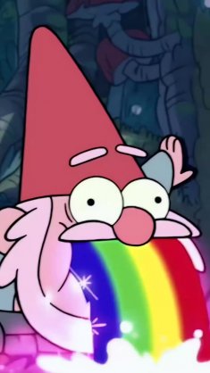 gnome puking rainbows live wallpaper