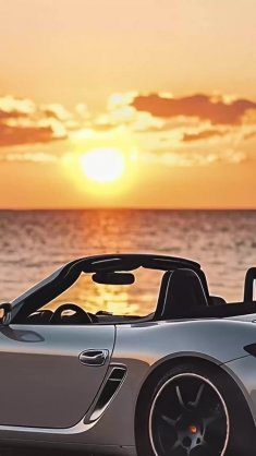 porsche 987 near sea live wallpaper