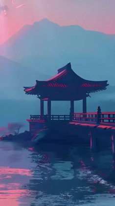 tranquil japan lake view live wallpaper