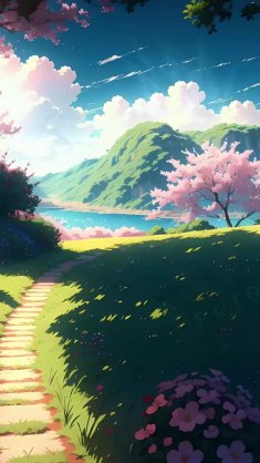 blossoms beneath tree shade live wallpaper