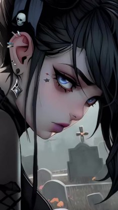 gothic girl live wallpaper