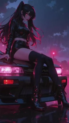 nissan silvia s13 - tokyo reflections live wallpaper