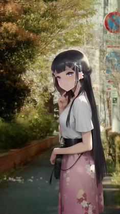 spring stroll with her live wallpaper