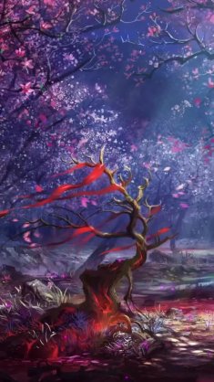 sakura tree landscape live wallpaper