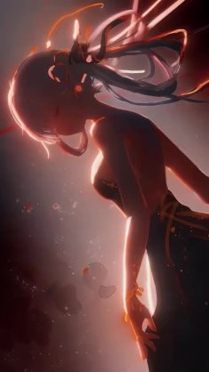 jinhsi in falling light live wallpaper
