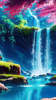 falls of the forgotten grove live wallpaper