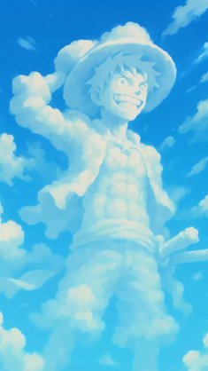 luffy in the clouds live wallpaper
