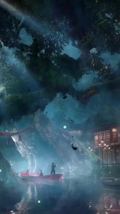 midnight row through magic live wallpaper