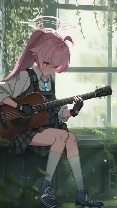 guitar morning with takanashi hoshino live wallpaper